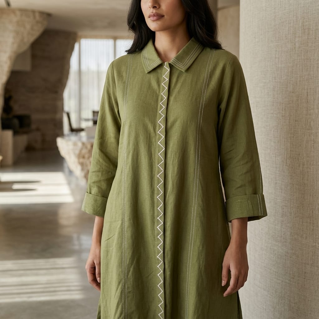 Green Cotton Co-ord Set