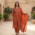 Orange Cotton Salwar | 11347