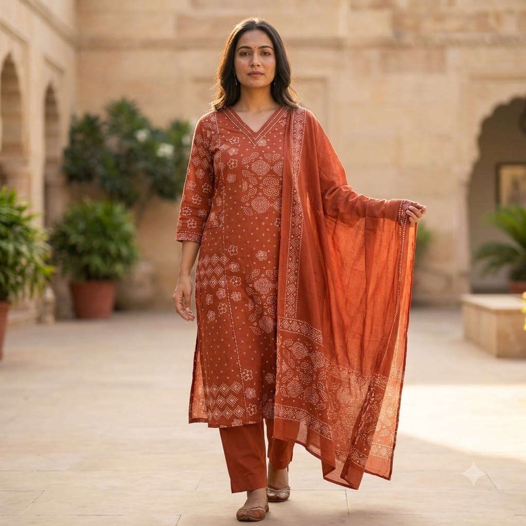 Orange Cotton Salwar | 11347