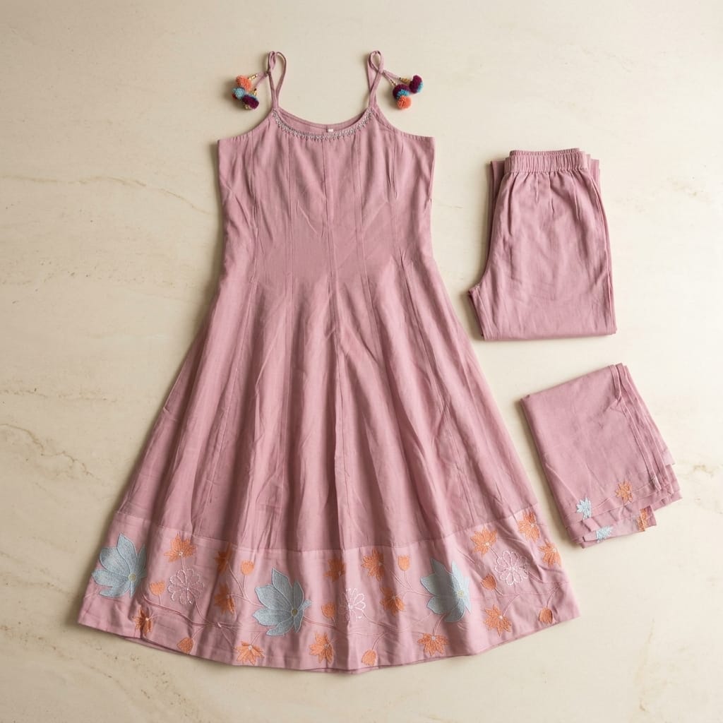 Pink Cotton Silk Salwar | 11243