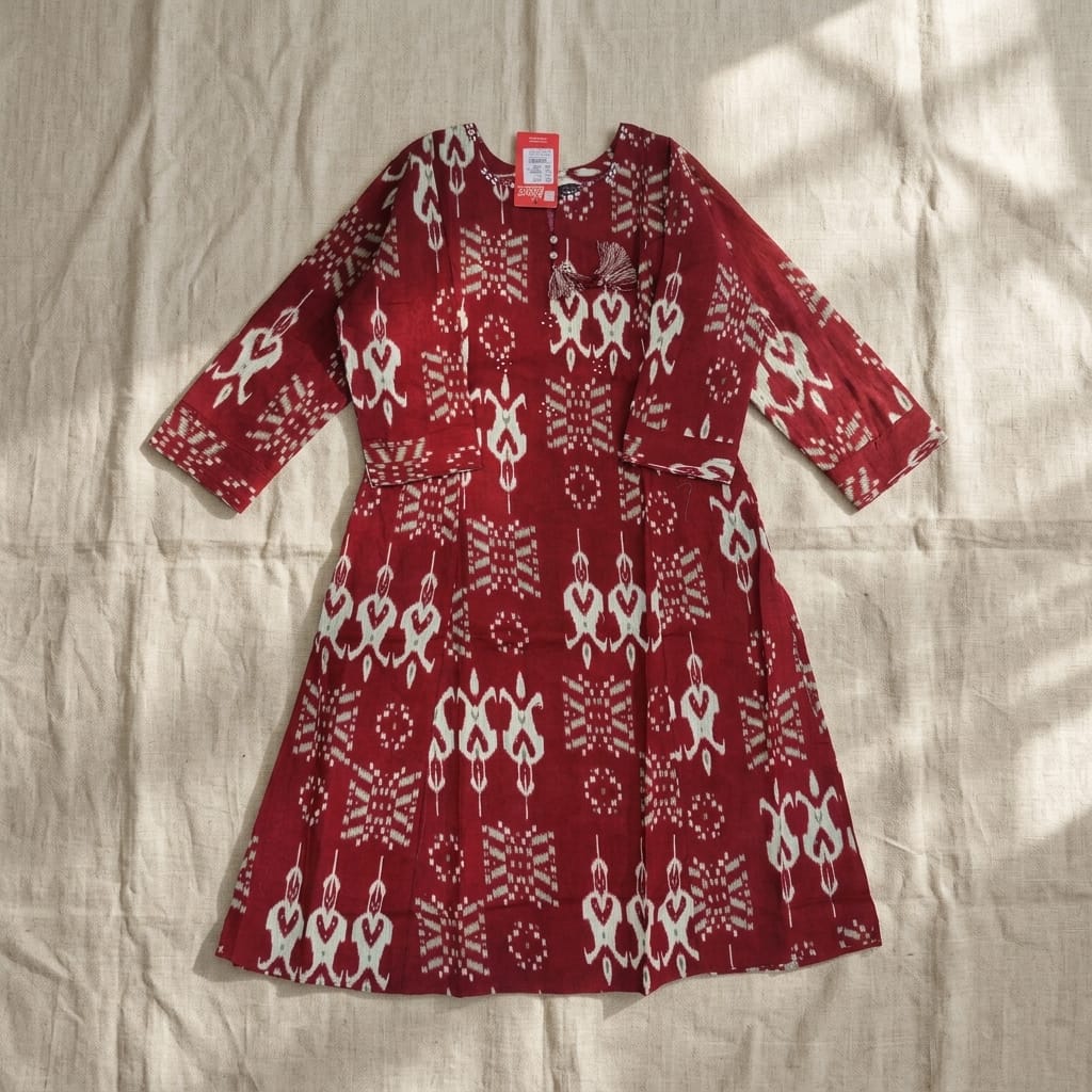 Maroon Cotton Kurti