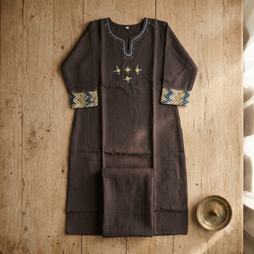 Brown Cotton Co-ord Set | 11337