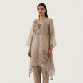 Dark Cream Tissue Salwar | 11231