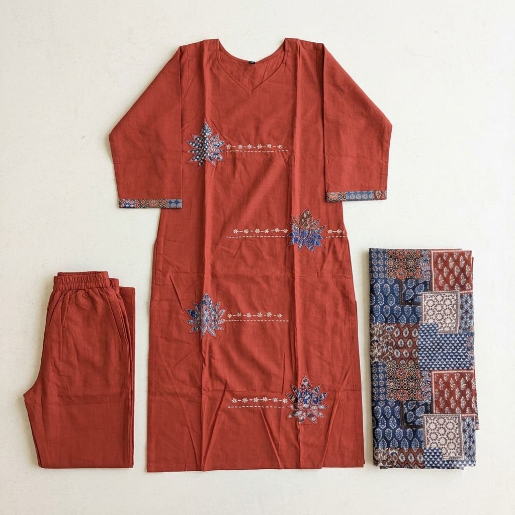 Orange Cotton Salwar | 11433