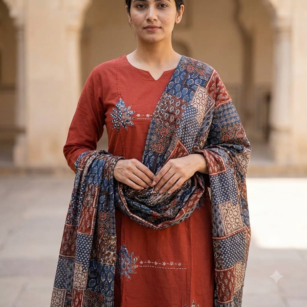 Orange Cotton Salwar | 11433