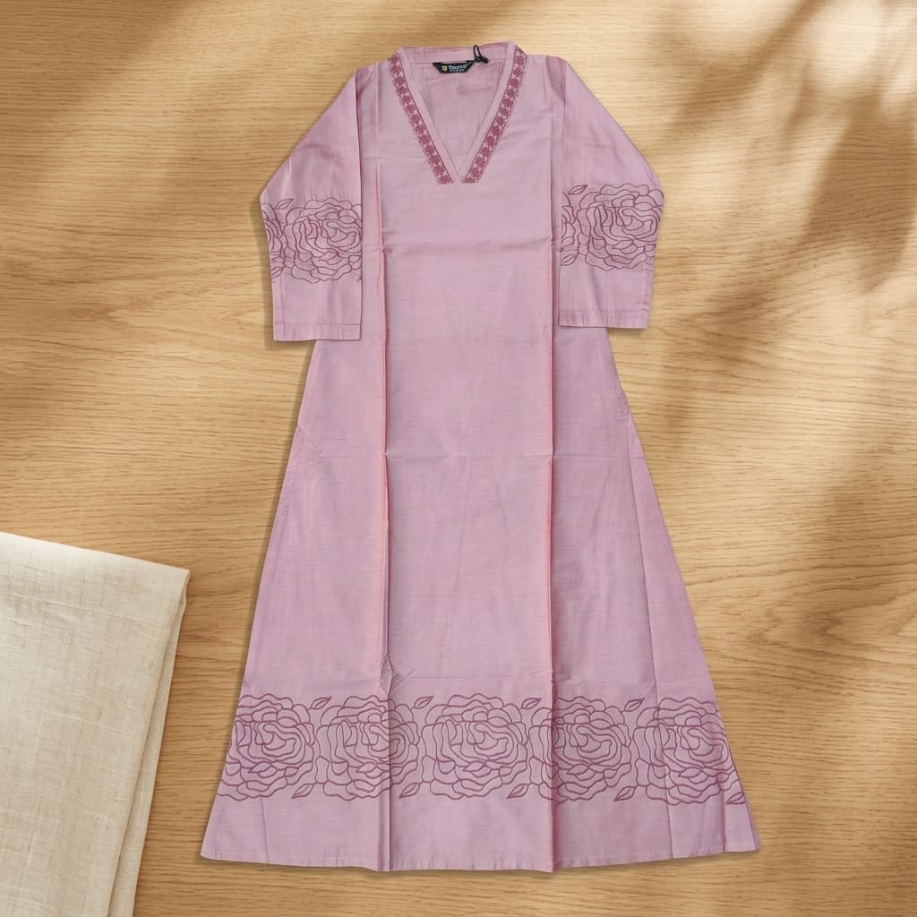 Mauve Cotton Silk Kurti