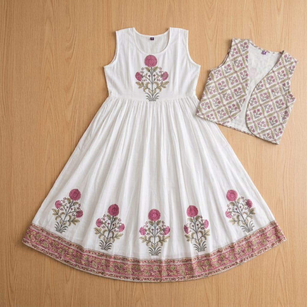 White Cotton Silk Top