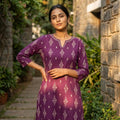 Purple Cotton Kurti