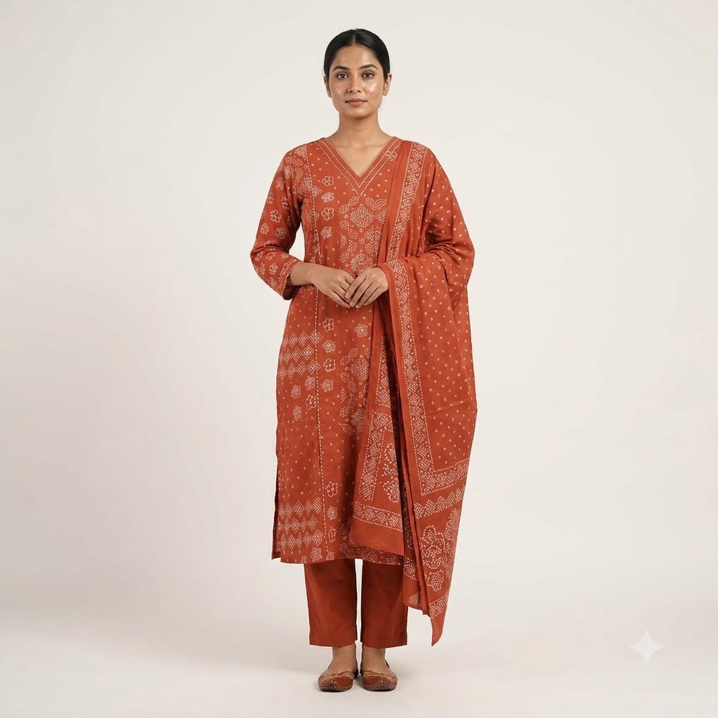 Orange Cotton Salwar | 11347