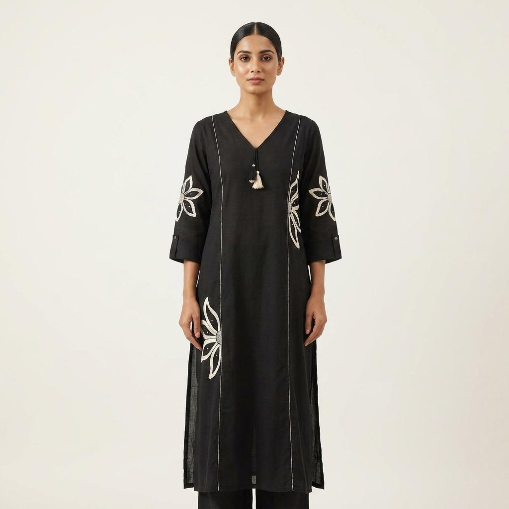 Black Cotton Co-ord Set