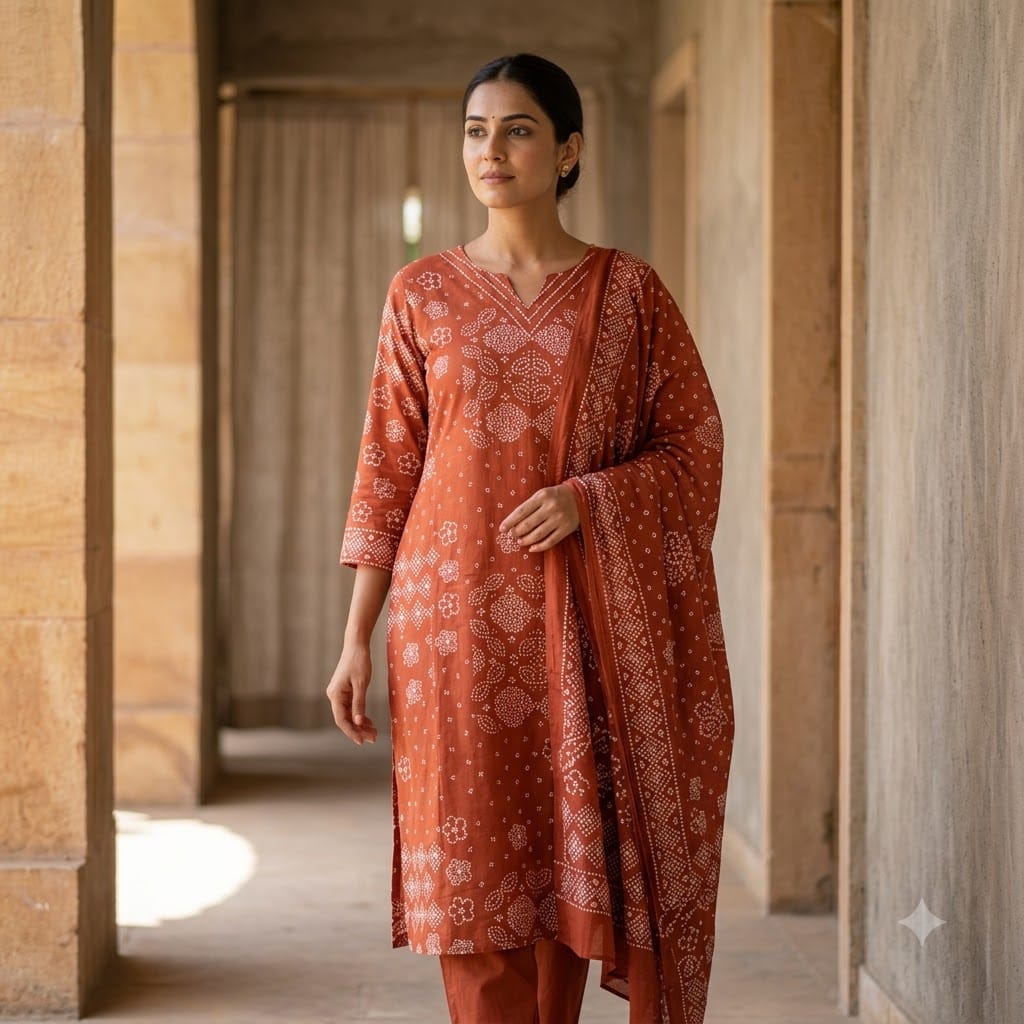 Orange Cotton Salwar | 11347