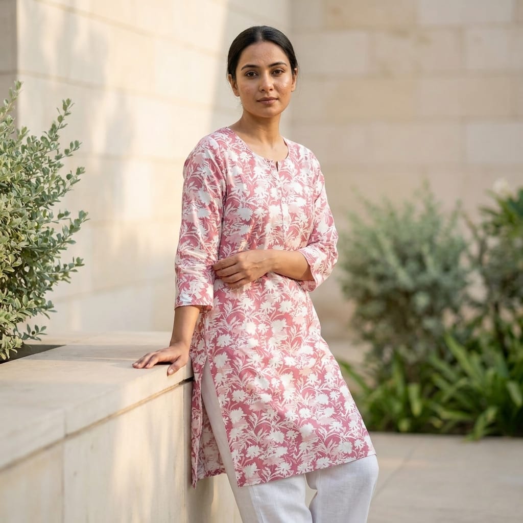 White Rayon Kurti