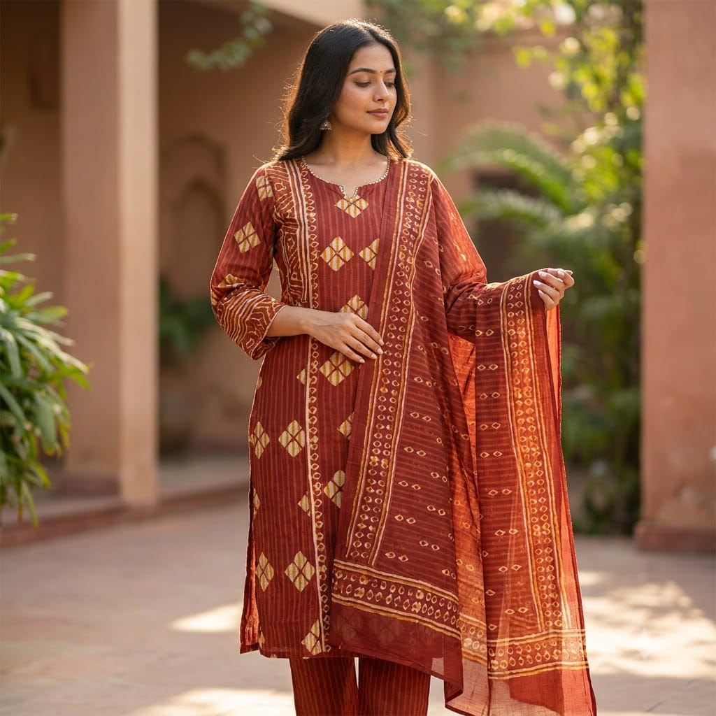 Orange Cotton Salwar | 11428