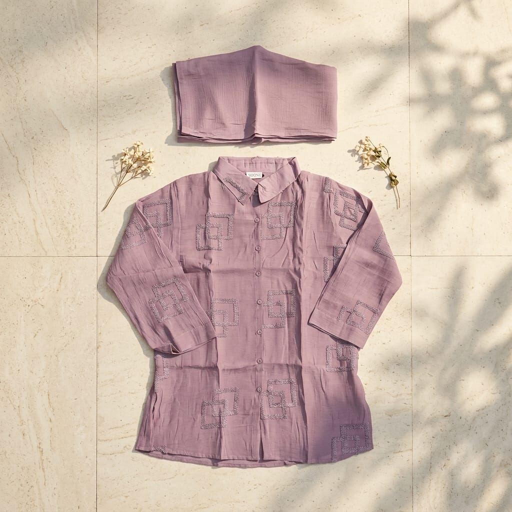 Purple Chanderi Silk Co-ord Set | 11311