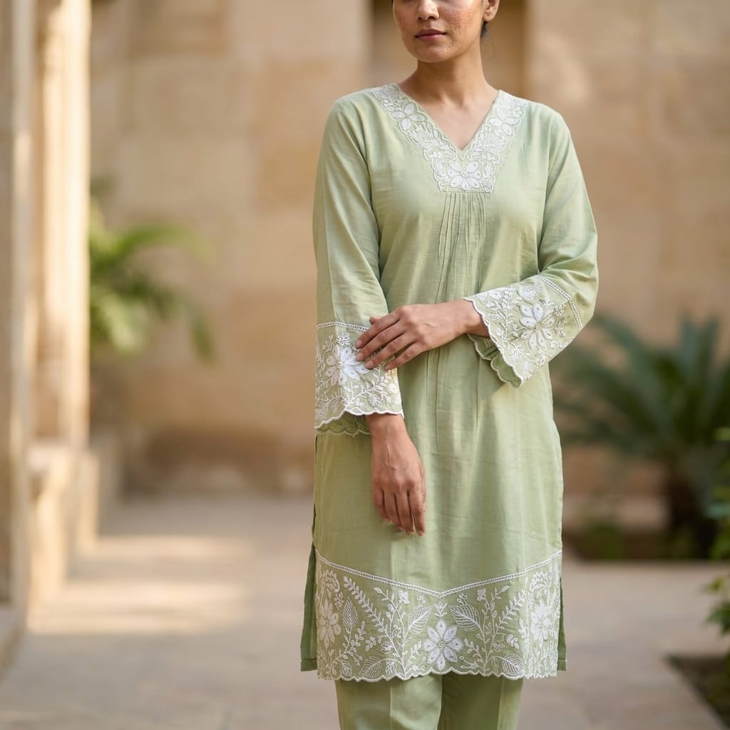 Lemon Green Cotton Salwar | 11287