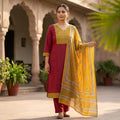 Red Cotton Salwar