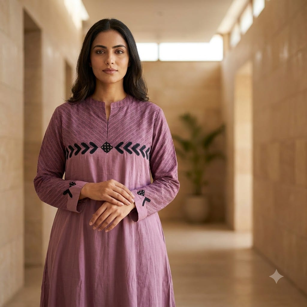 Pruple Cotton Kurti | 11367
