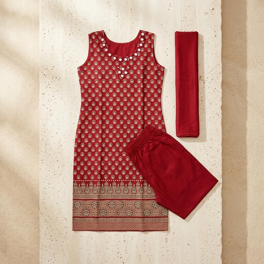 Red Cotton Salwar