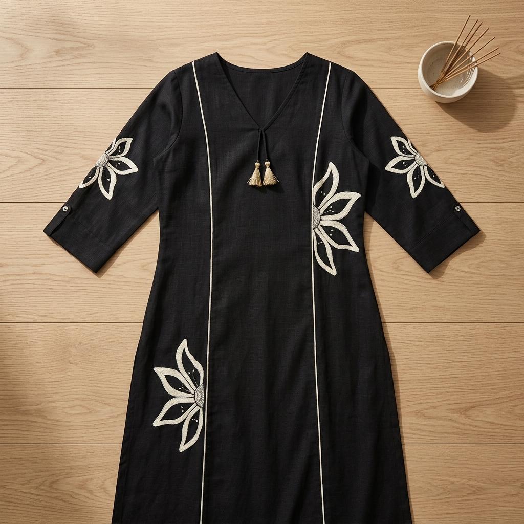 Black Cotton Co-ord Set