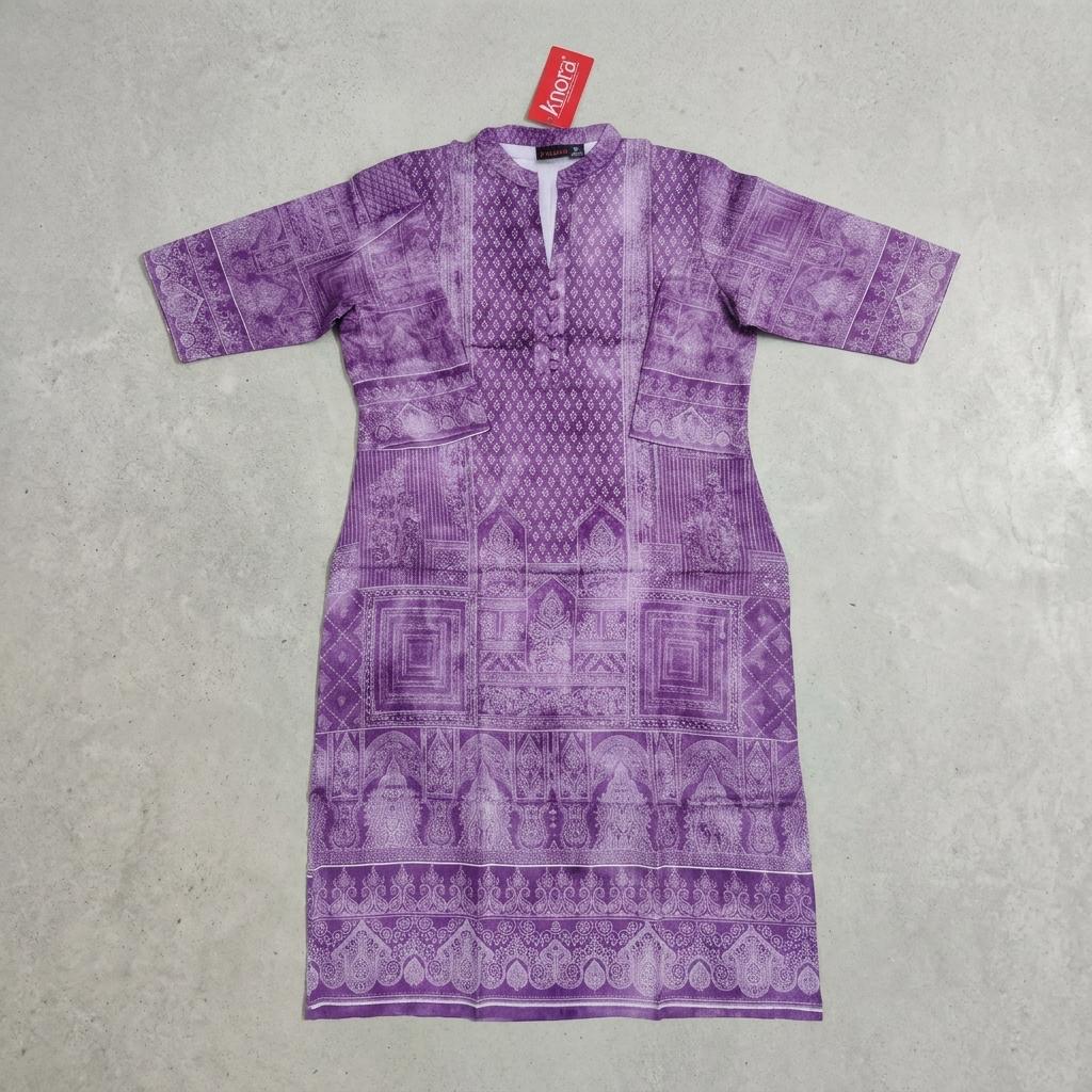 Purple Cotton Kurti