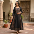 Black Cotton Anarkali Salwar | 11239