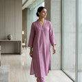 Dusty Rose Cotton Silk Kurti