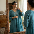 Blue Chanderi Silk Salwar | 11236