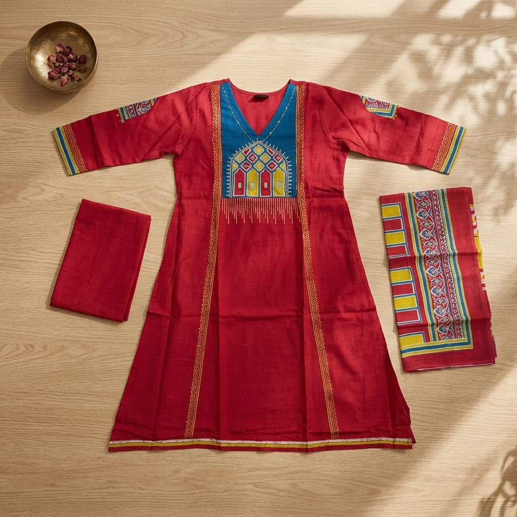 Red Cotton Salwar