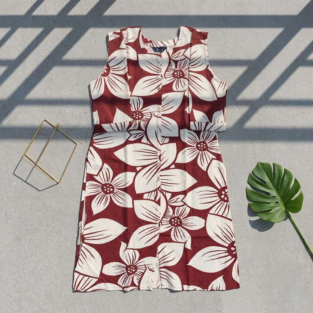 Dark Rose Rayon Kurti