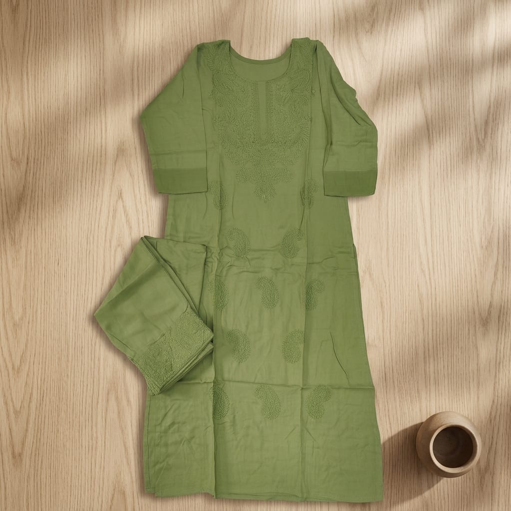 Green Rayon Co-ord Set