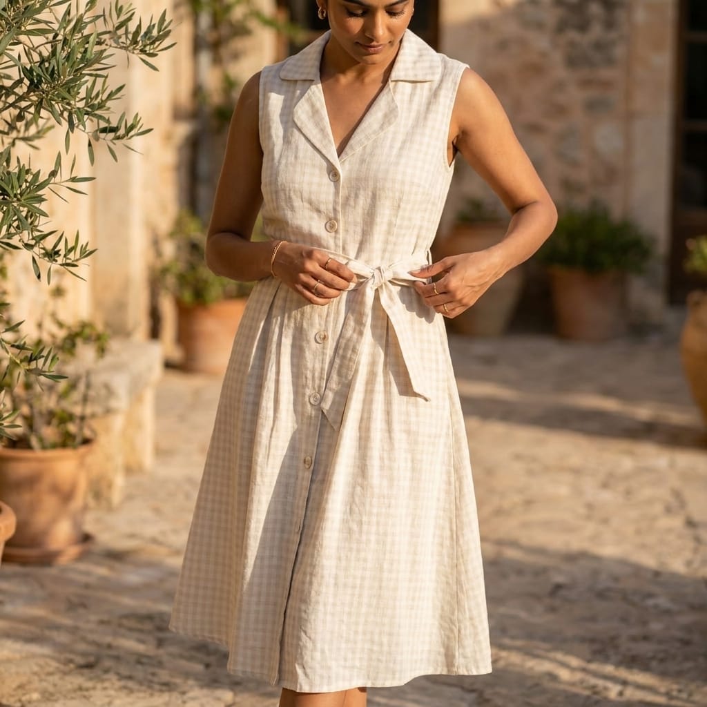 Beige Cotton Top