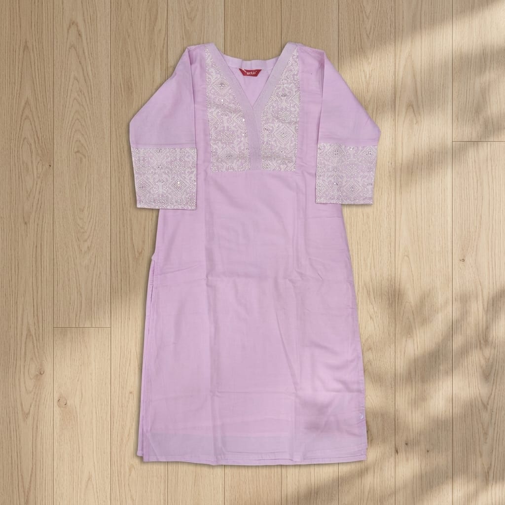 Pink Cotton Kurti