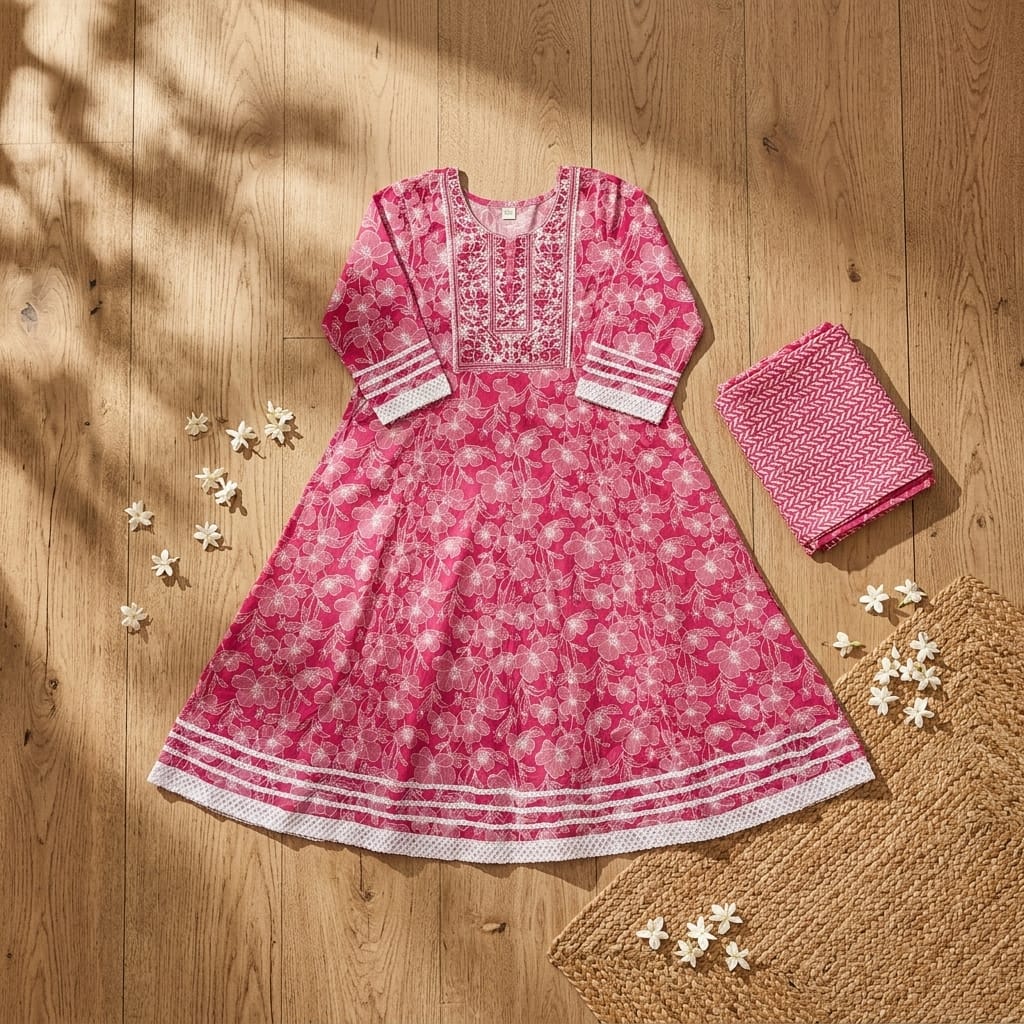Pink Cotton Salwar | 11274