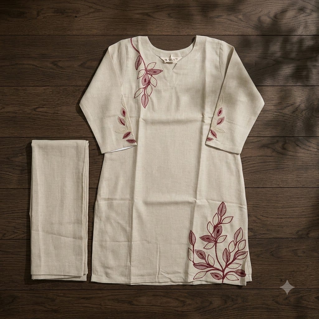 Beige Modal Fabric Co-ord Set | 11339