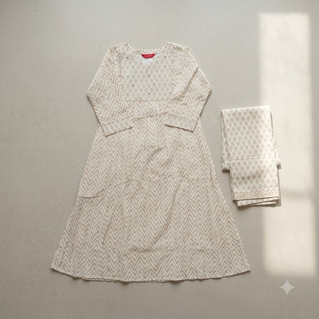White Cotton Co-ord Set | 11365