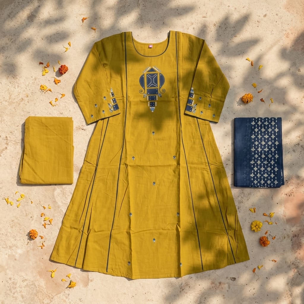 Mustard Cotton Salwar | 11285